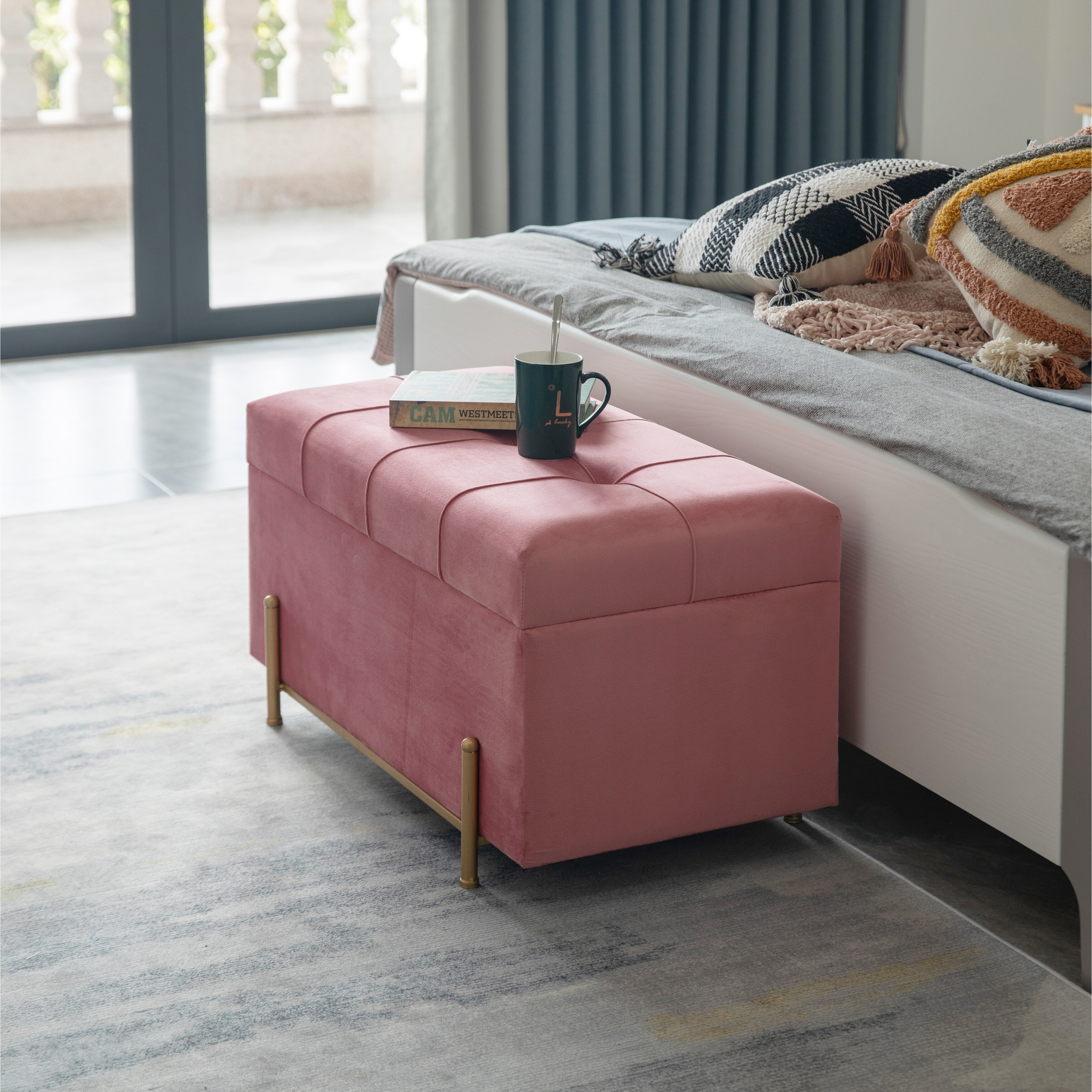 Extra large ottoman storage bench discount
